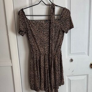 SHEIN One Shoulder Leopard Print Dress jumpsuit